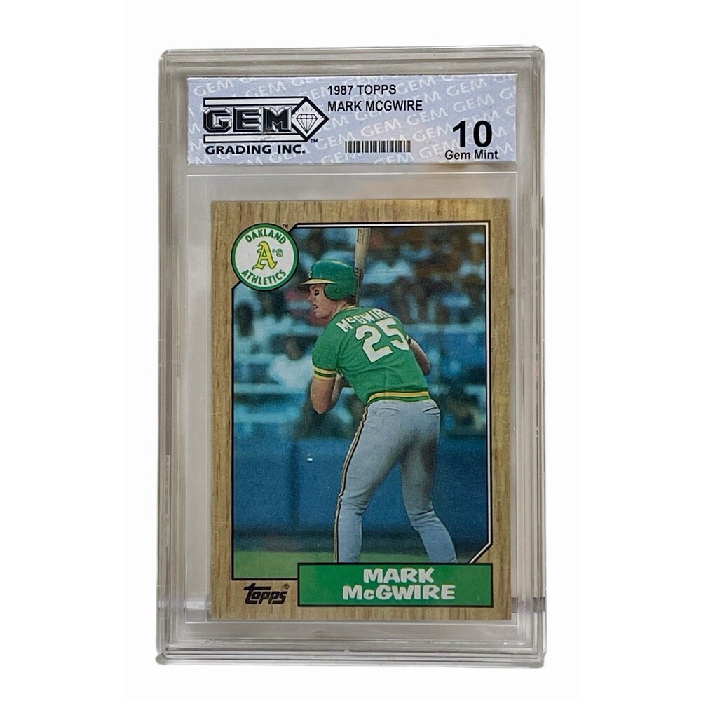 1987 Topps Mark McGwire  RC # 366 Rookie Athletics GEM Grading Inc. GEM MINT 10